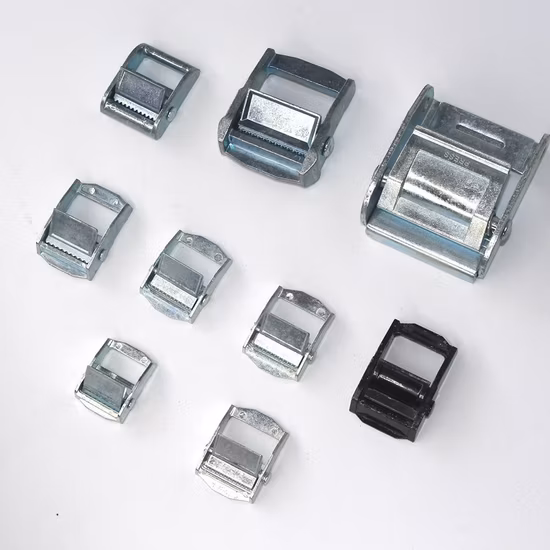Fibbia per cintura con chiusura a camma in metallo, mini lega di zinco nera da 25 mm per carichi pesanti