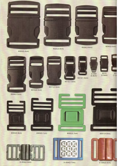 Zaino con fibbia a sgancio laterale rapido in plastica regolabile